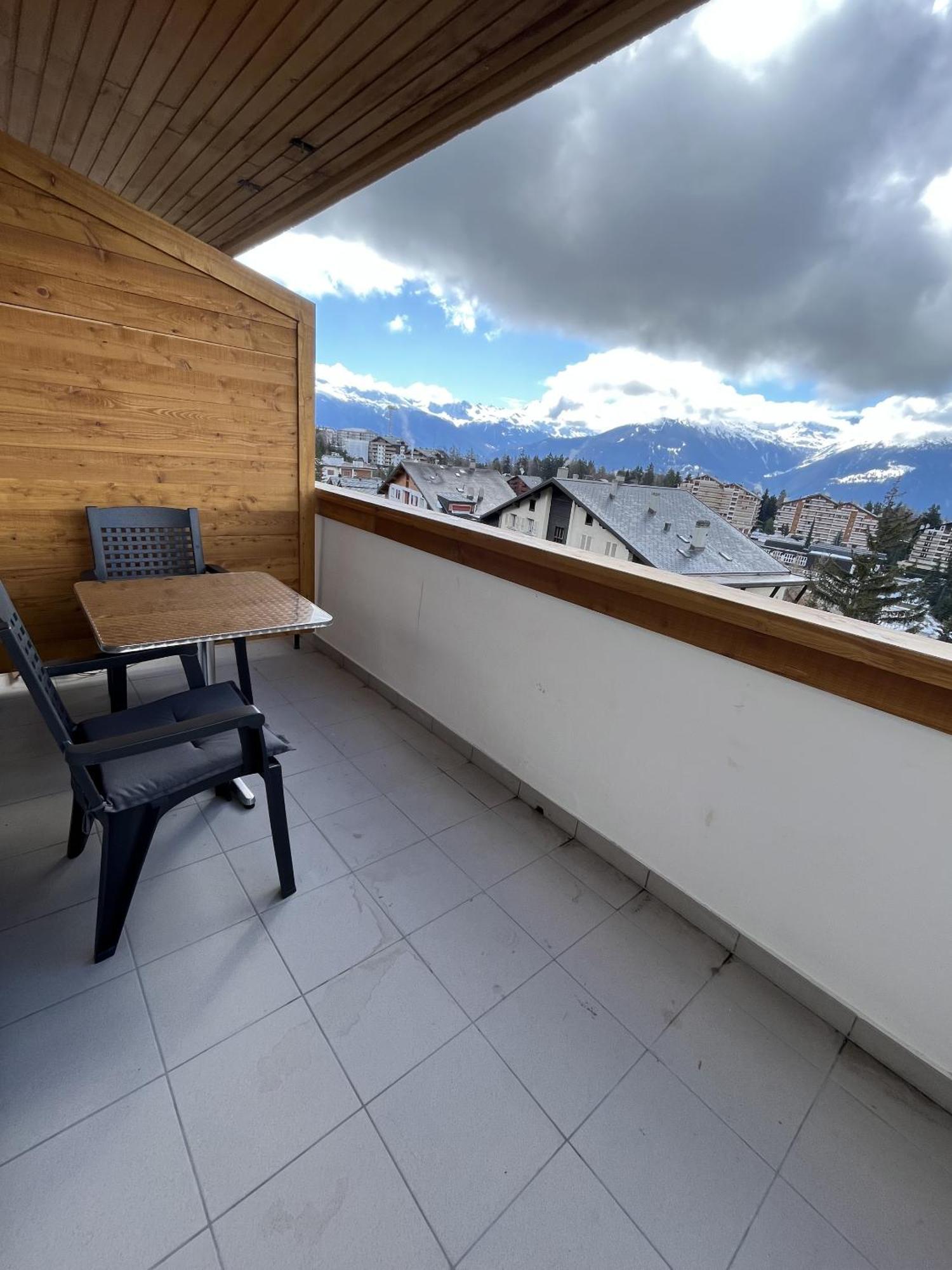 Ferienwohnung L'Eperon Center Crans Wonderful View Exterior foto