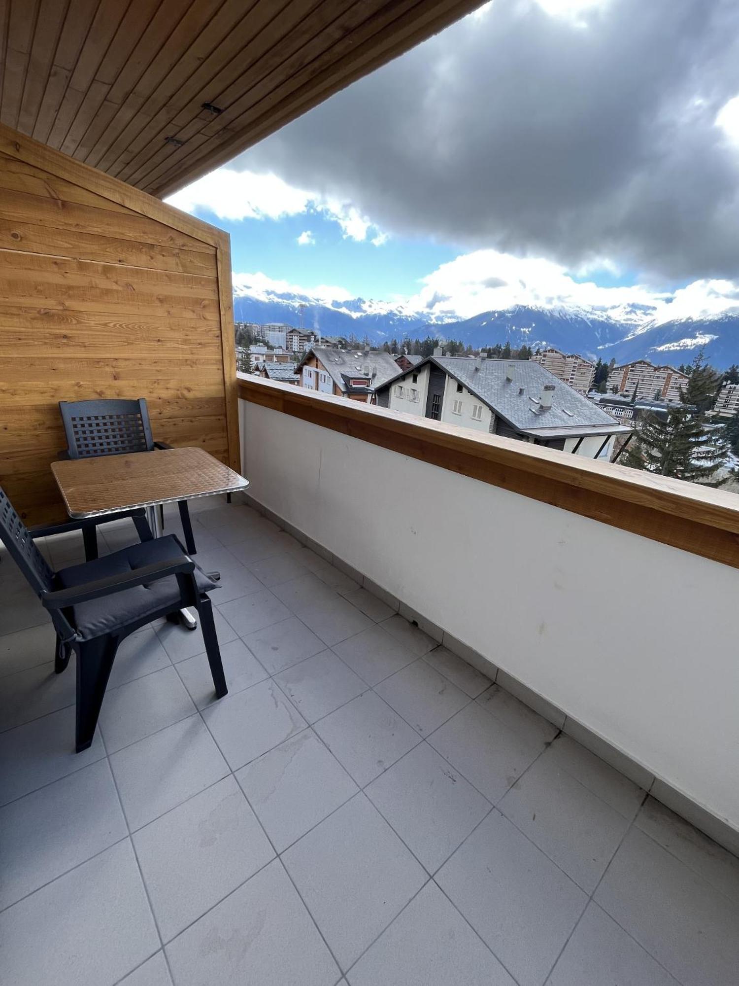 Ferienwohnung L'Eperon Center Crans Wonderful View Exterior foto